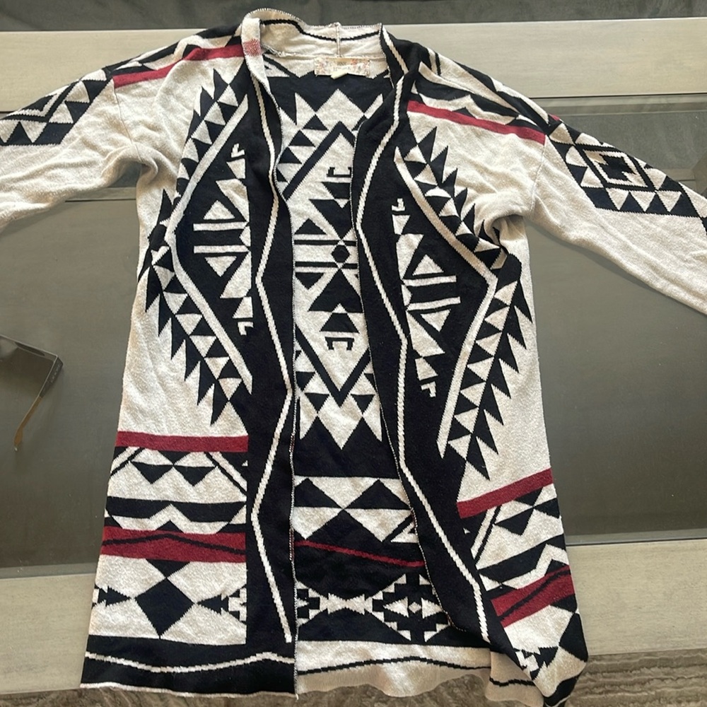 Women’s tribal print cardigan
